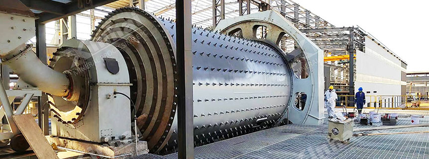 Ball mill in the spodumene processing plant.jpg Ball mill in the spodumene processing plant.jpg